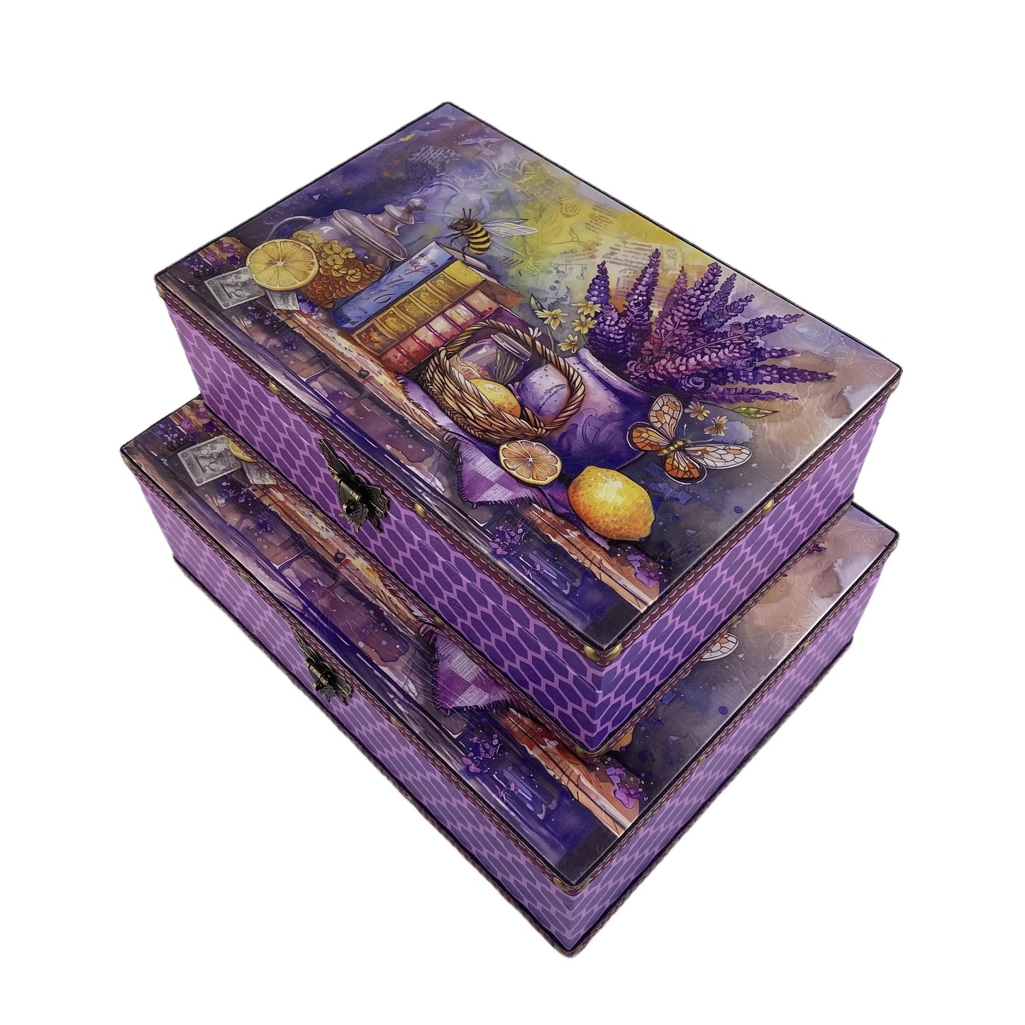 G37- Lavender wooden box (Side purple)