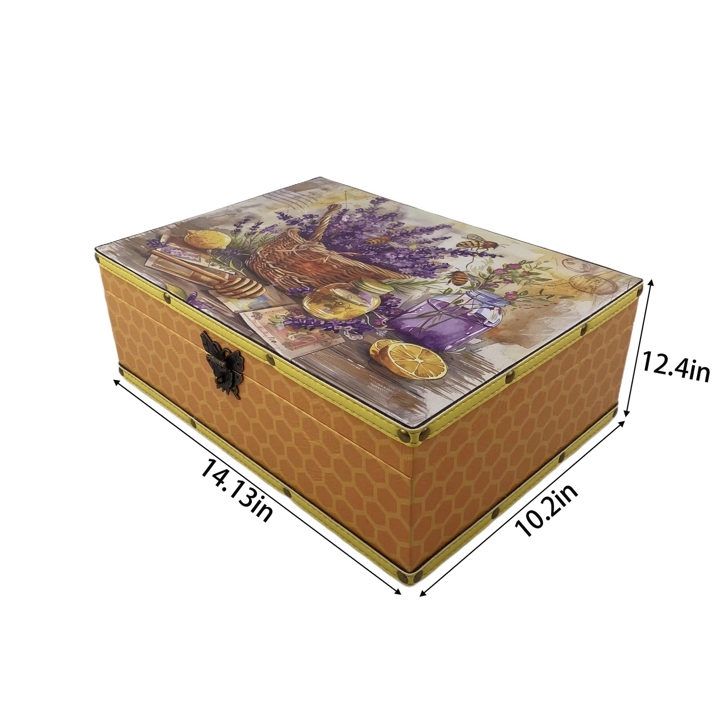 G38- Lavender wooden box (Side yellow)