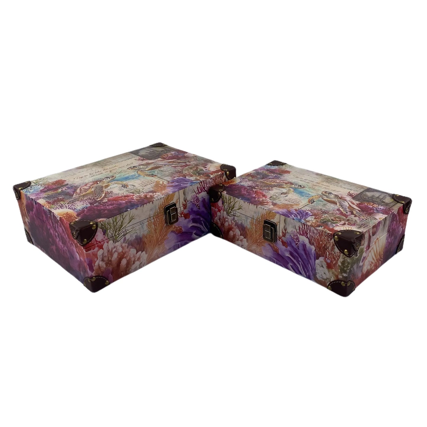 G63- Sea Turtles wooden box