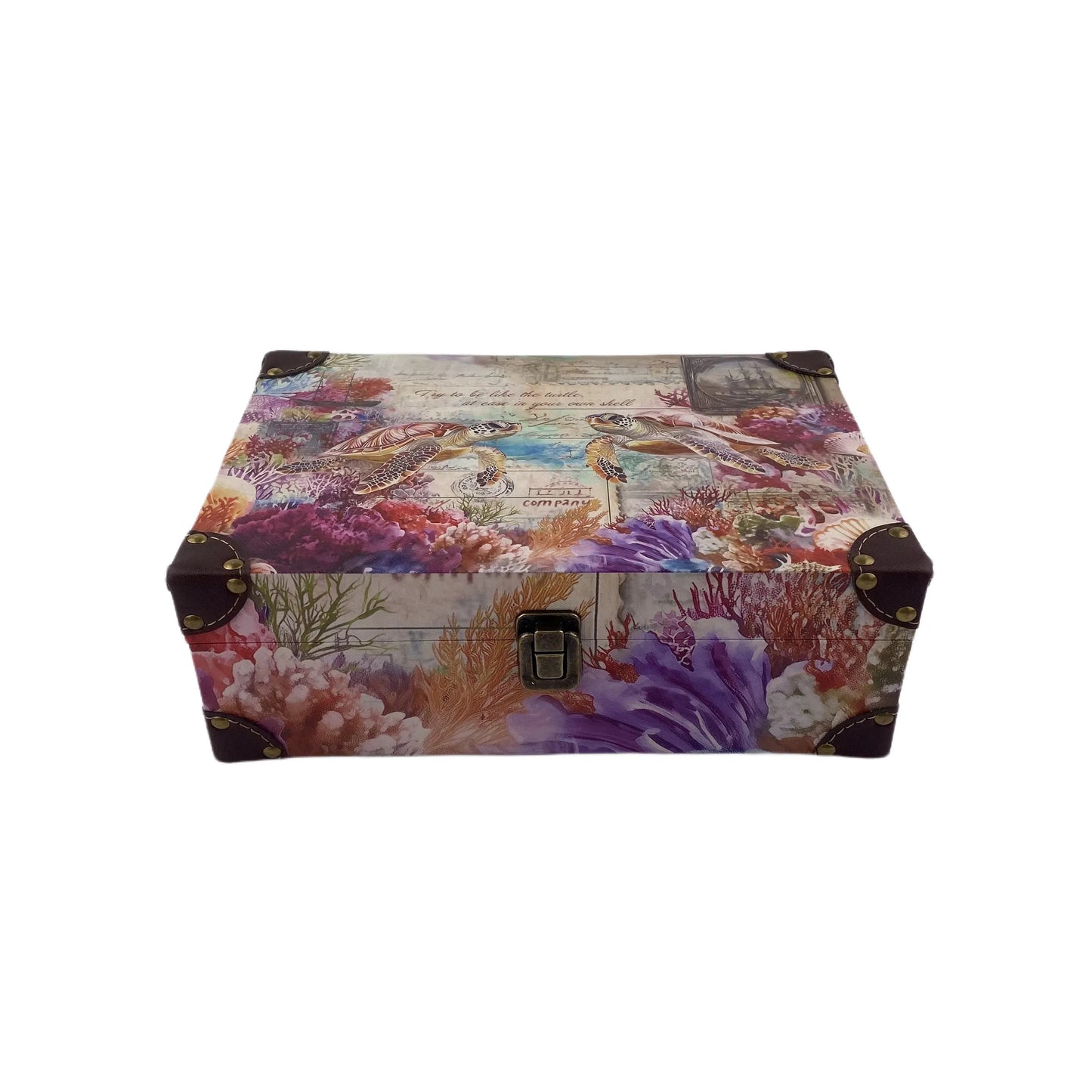 G63- Sea Turtles wooden box