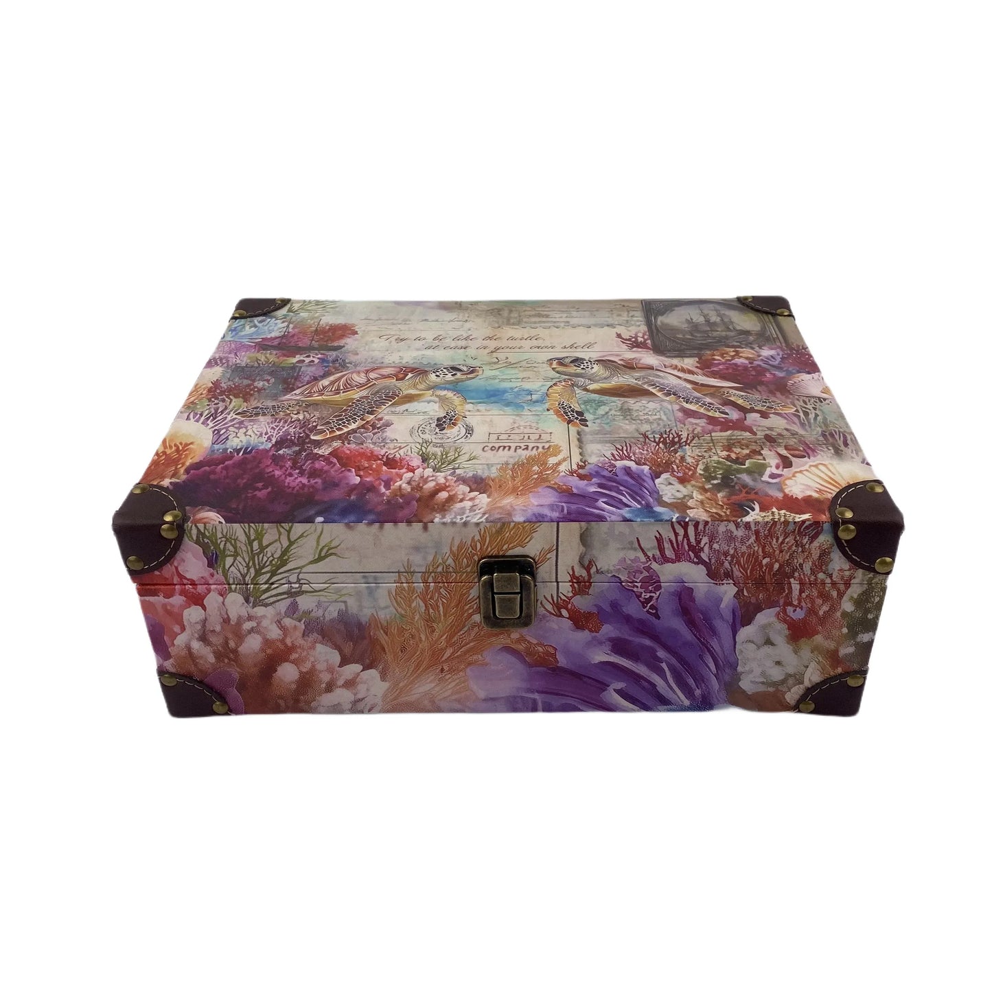 G63- Sea Turtles wooden box