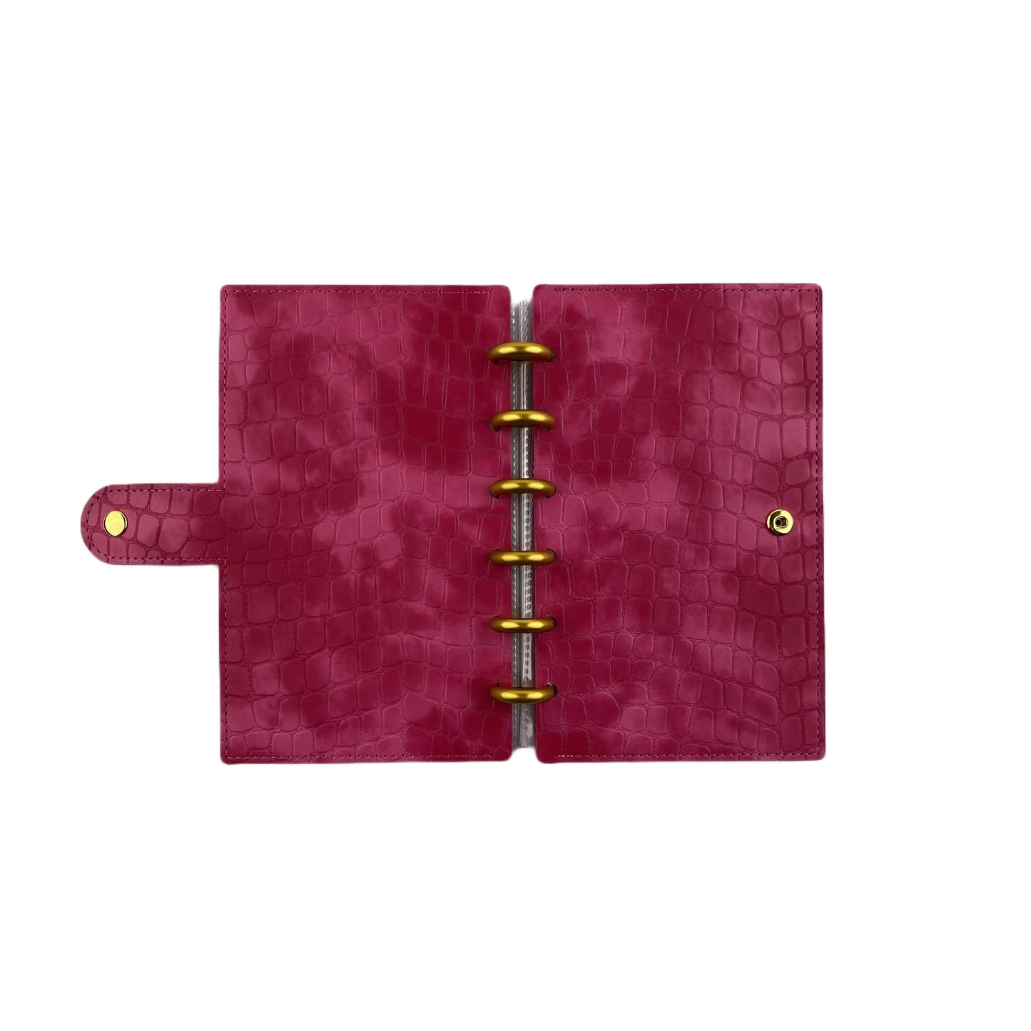 Pink Crocodile pattern mushroom hole binder