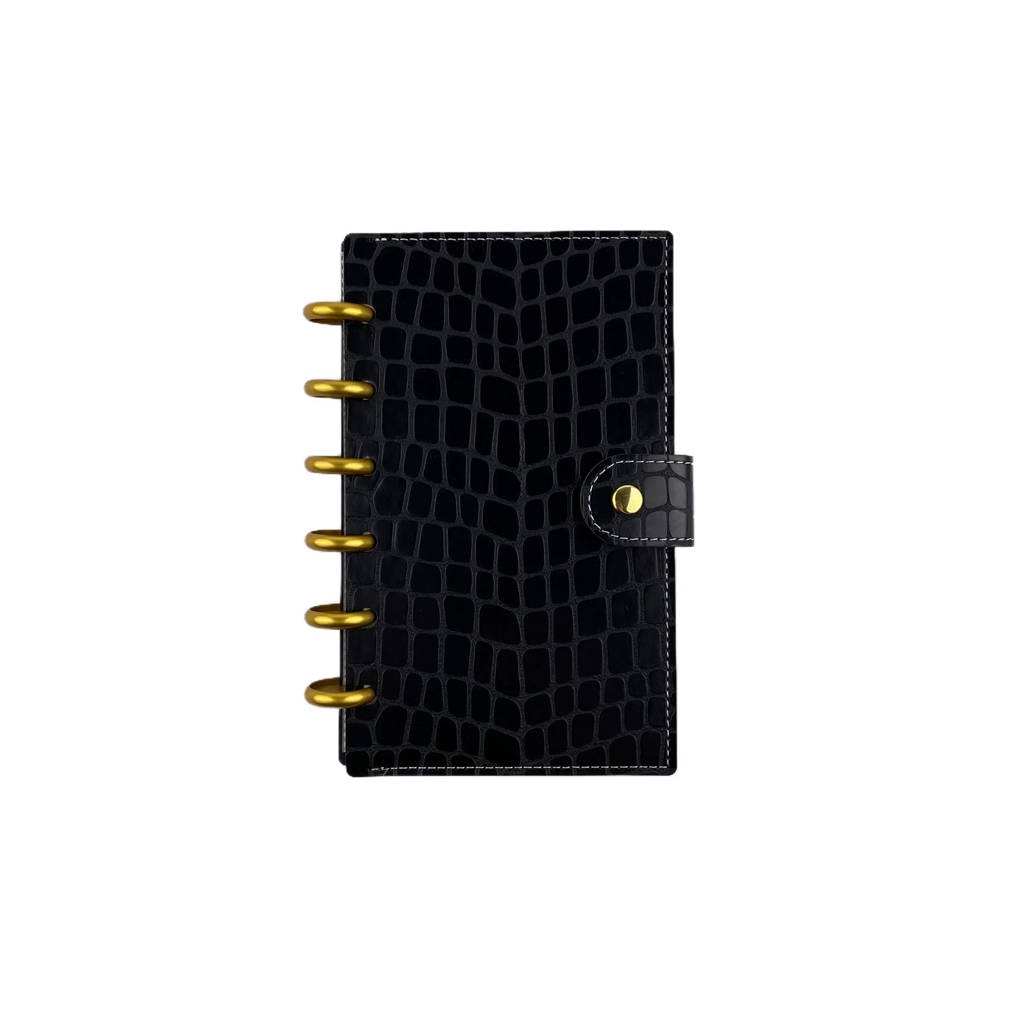 Black Crocodile pattern mushroom hole binder