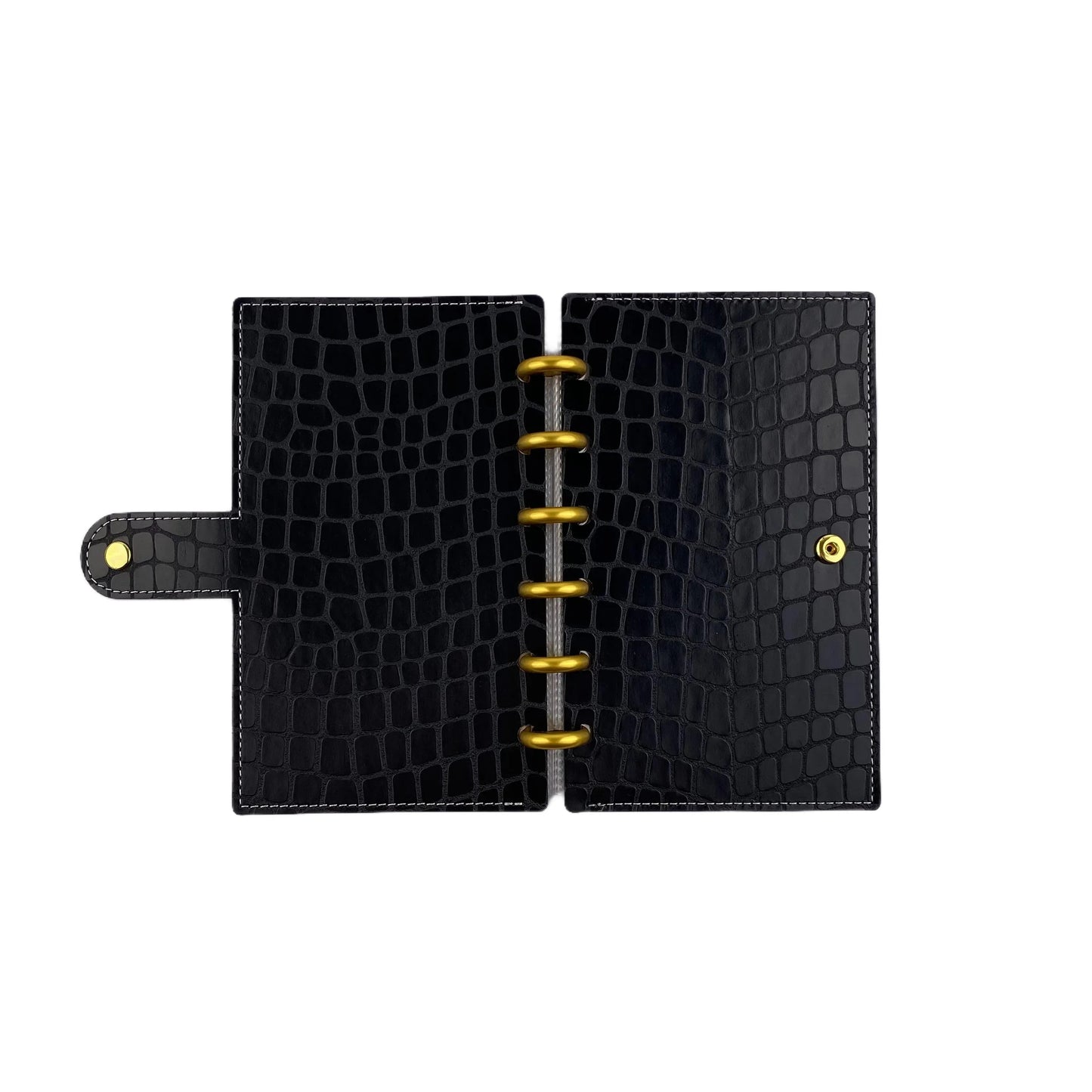 Black Crocodile pattern mushroom hole binder