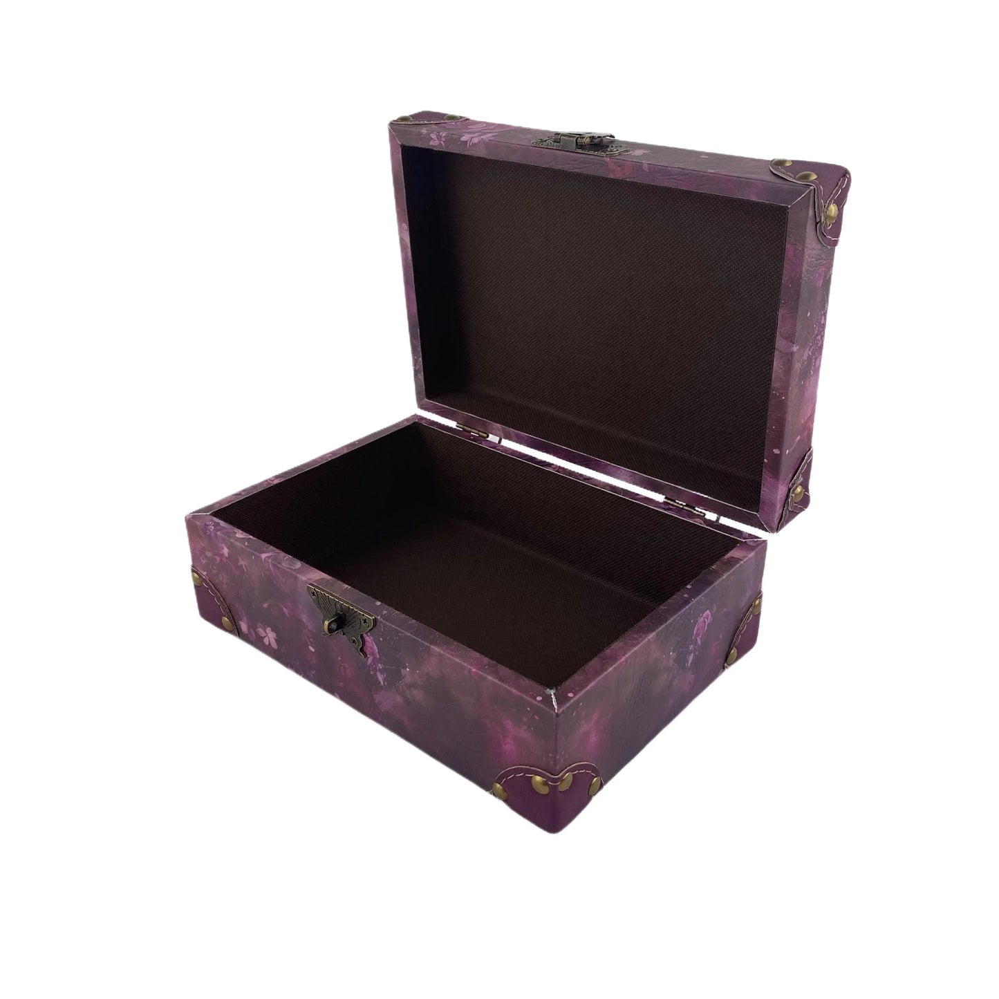 G23- Purple clock wooden box