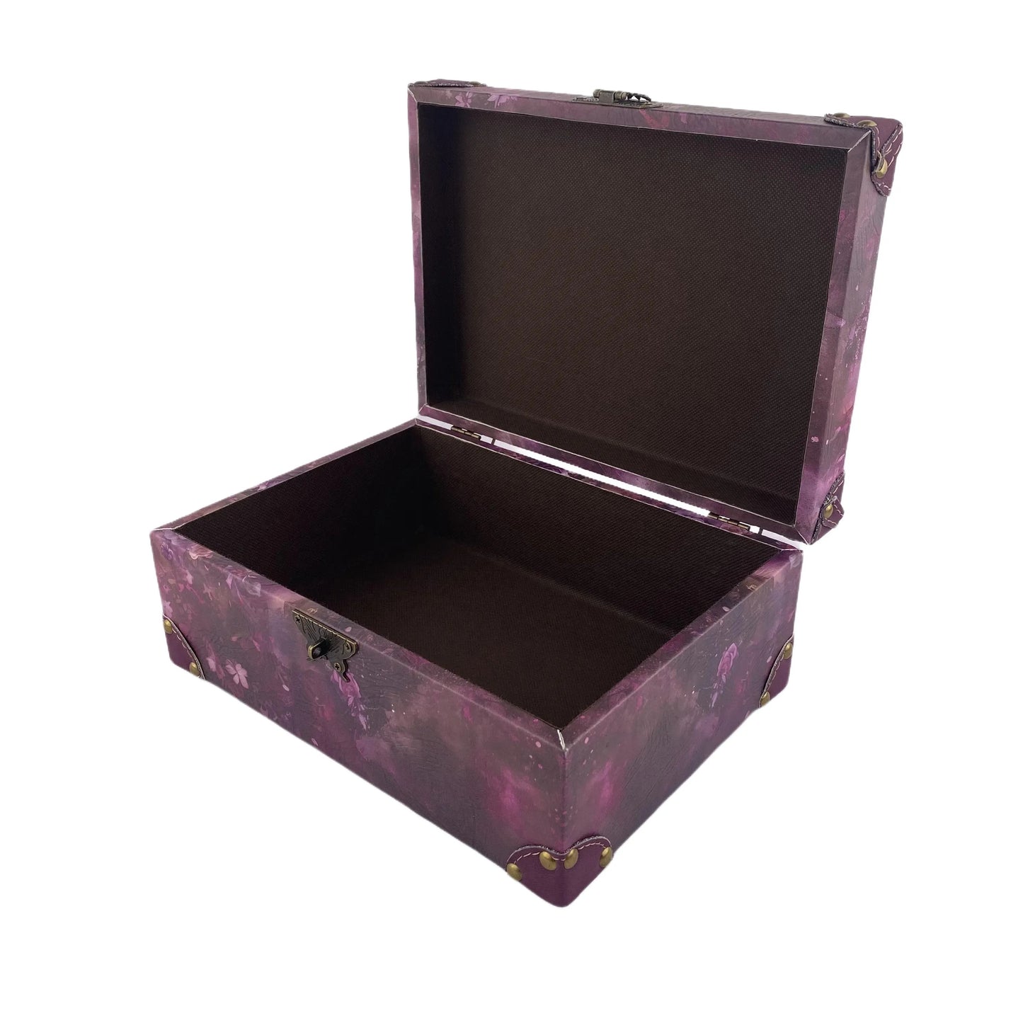 G23- Purple clock wooden box