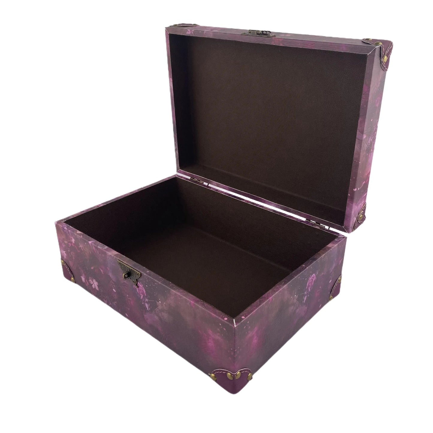 G23- Purple clock wooden box