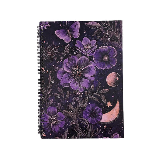 Purple florwer sticker release book