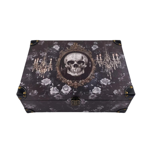 G113- Skull wooden box