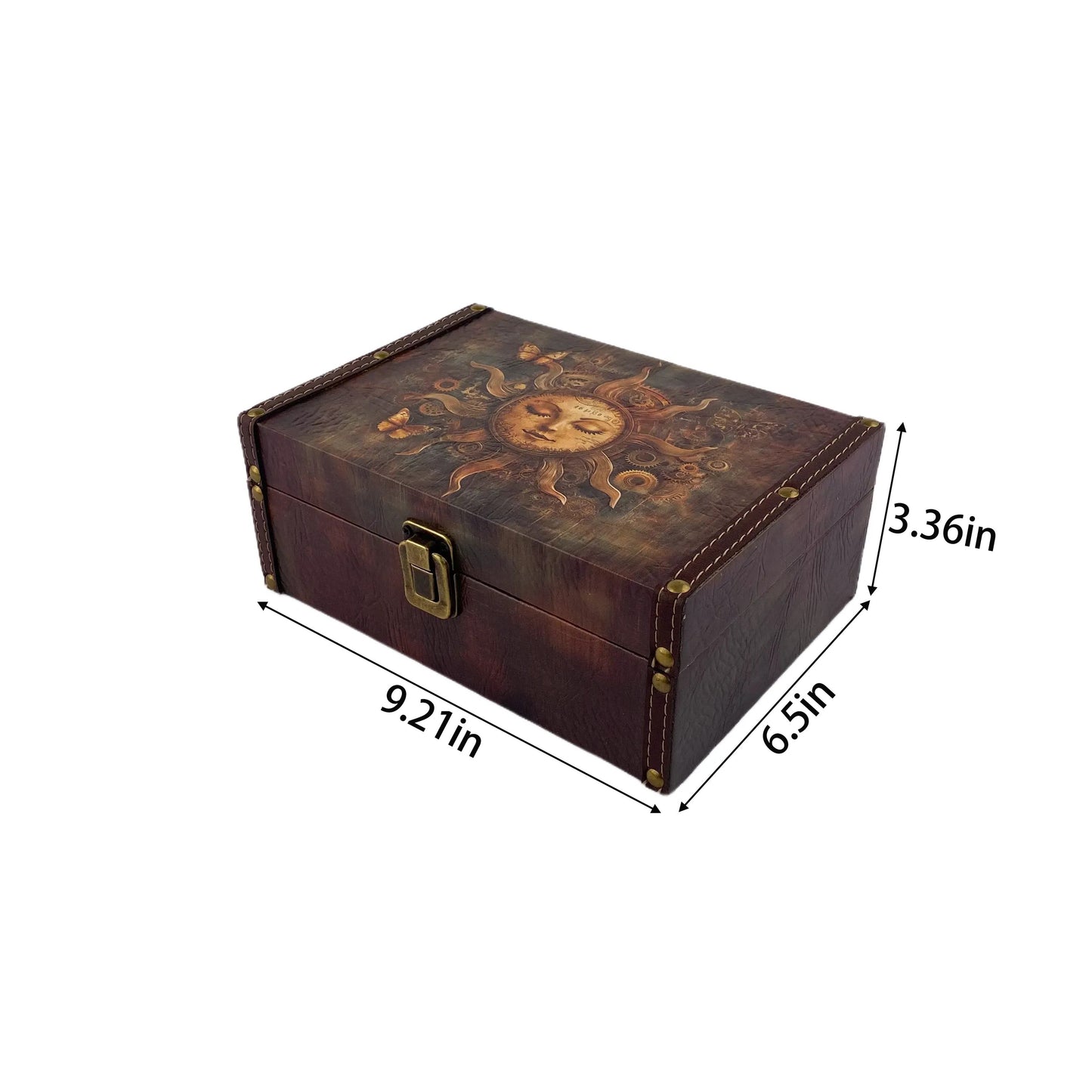 G131- Steampunk Sun wooden box