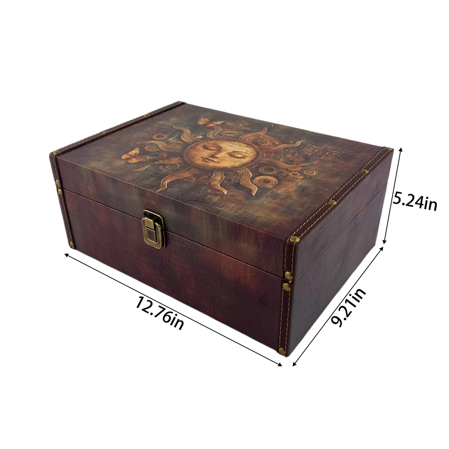 G131- Steampunk Sun wooden box