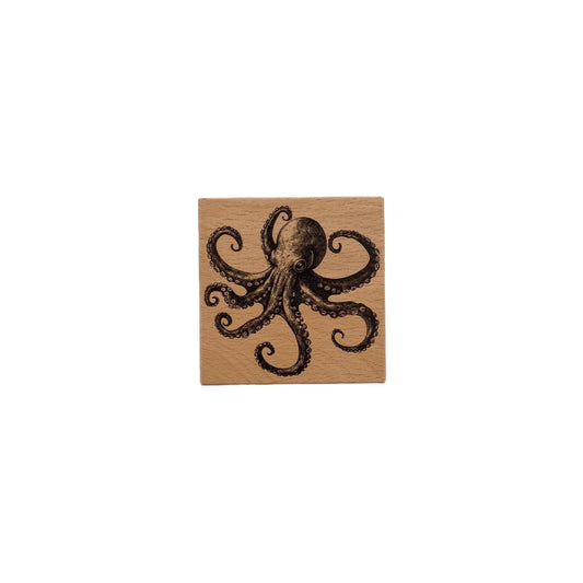 Octopus Wooden Stamp 7*7cm