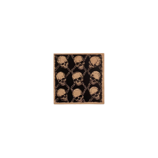 Skull Background Wooden Stamp 7*7cm