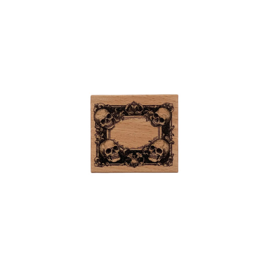 Skull Frame Wooden Stamp 5*4cm