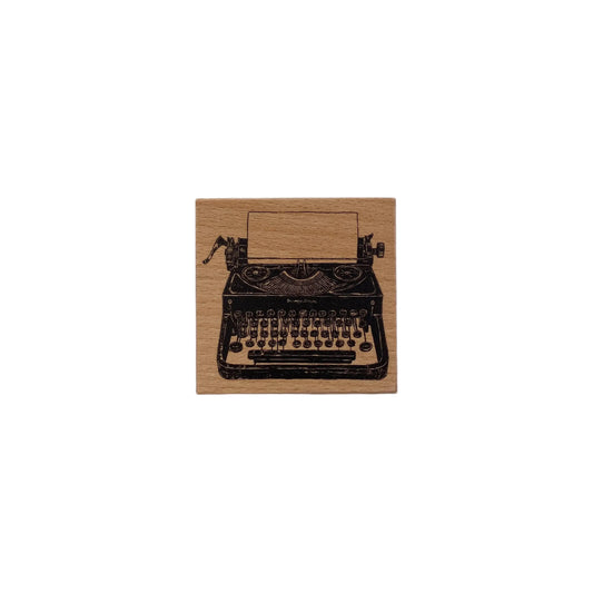 Typewriter Wooden Stamp 6*6cm