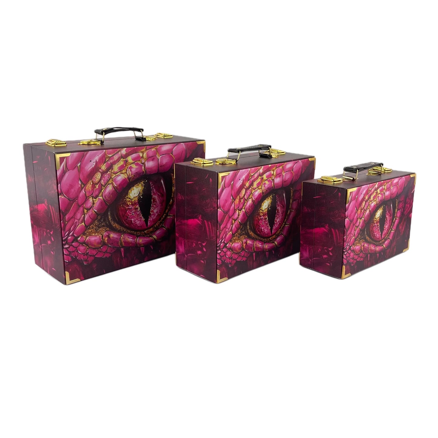 G246- Pink Dragon Eye Suitcase