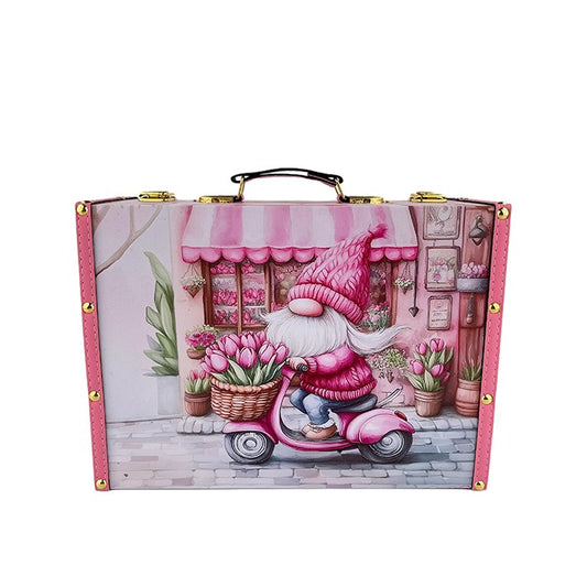 G252- Tulip Gnome Suitcase