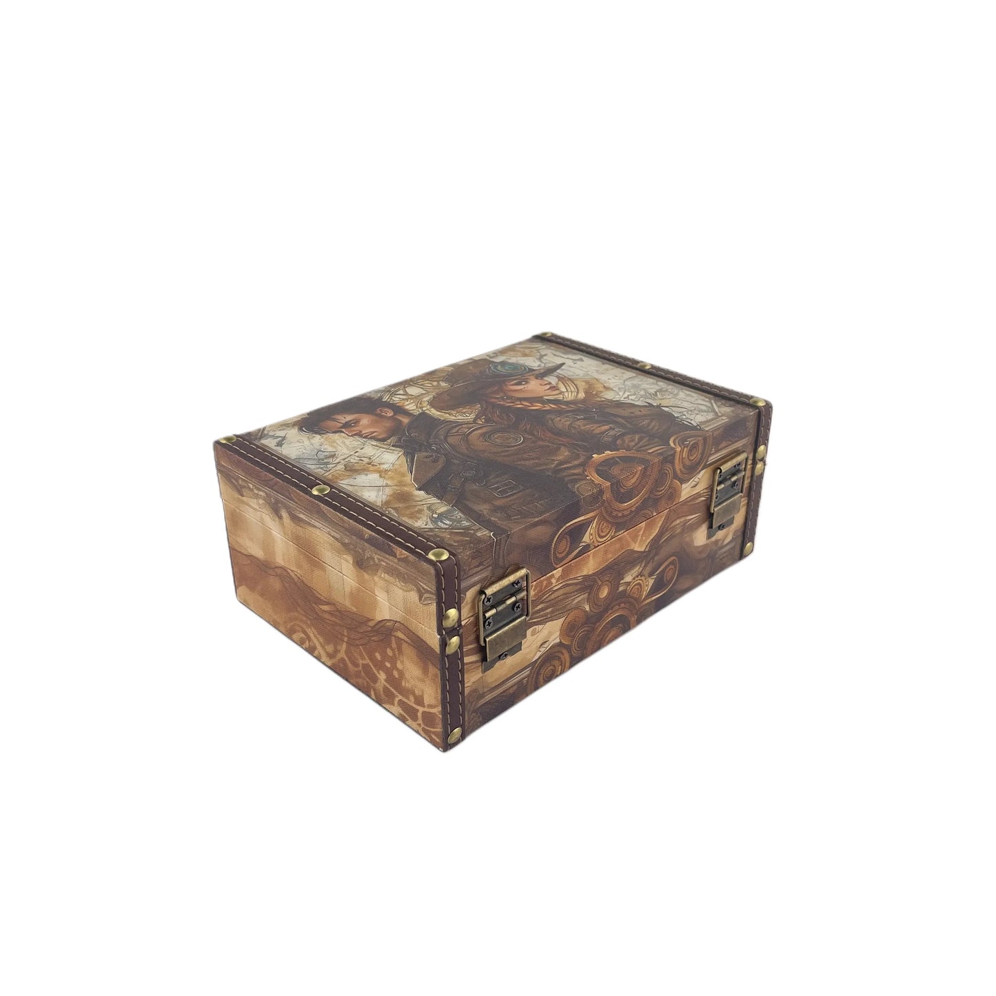 G257- Steampunk Couple Suitcase