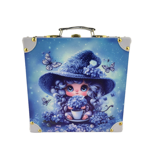 G255- Hydrangea Girl Suitcase