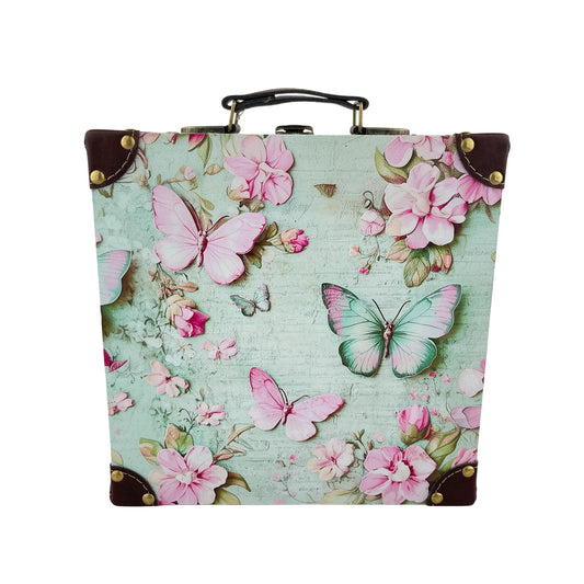 G274- Butterfly and Flower Suitcase