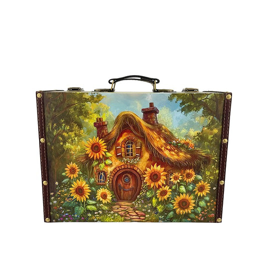 G276- Sunflower Grass House Suitcase