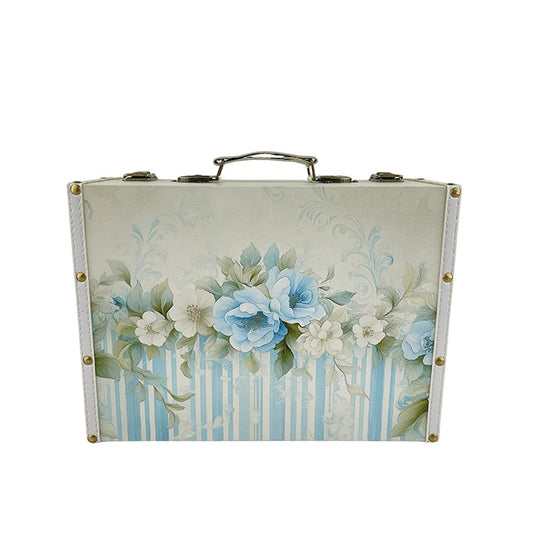 G277- Blue Flower Suitcase