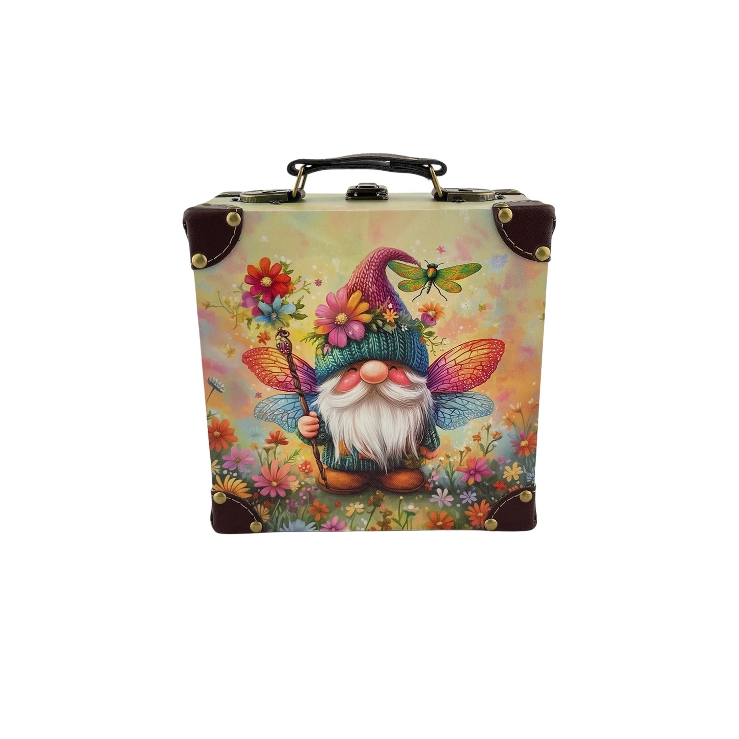 G282- Dragonfly Gnome Suitcase