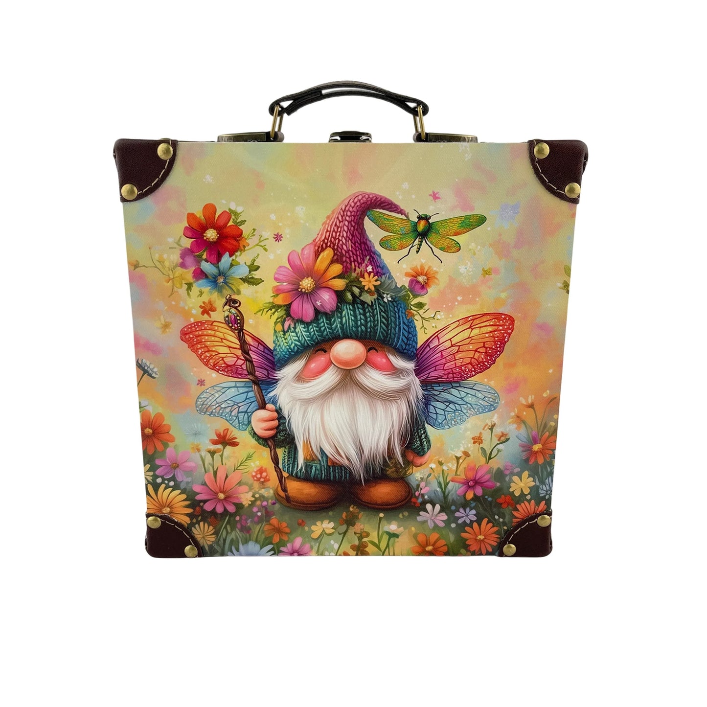 G282- Dragonfly Gnome Suitcase