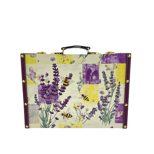 G286- Lavender and Bee Suitcase