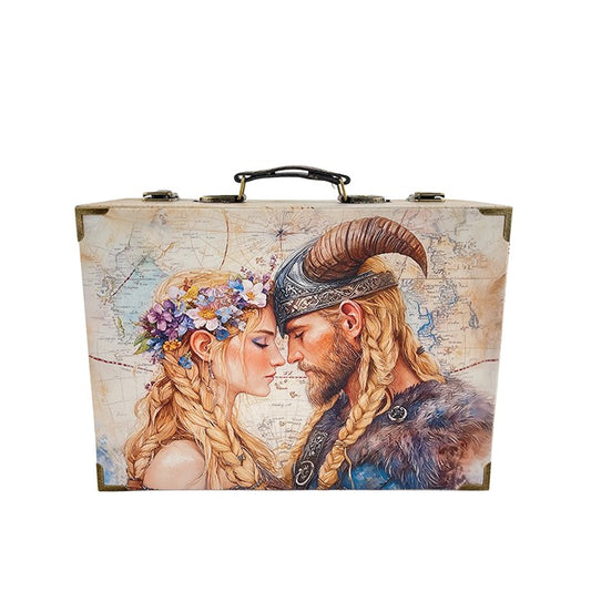 G289- Viking couple Suitcase